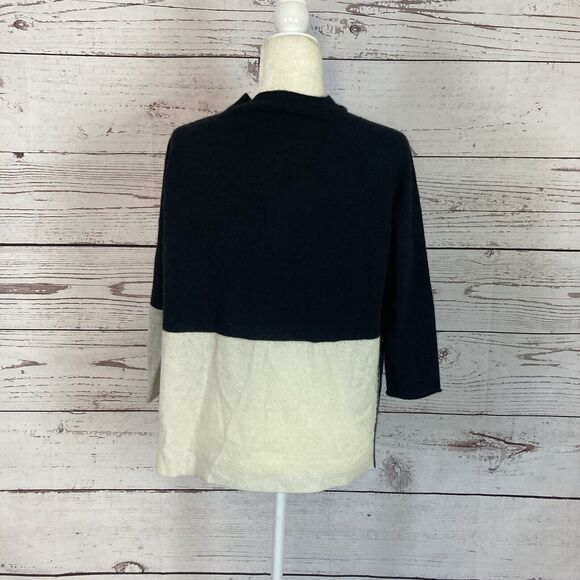 Diesel Sweater Womens Large Colorblock Jumper Wool Cashmere Blend Boxy - Picture 3 of 10